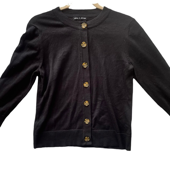 Cable & Gauge Black Cardigan - Picture 3 of 4